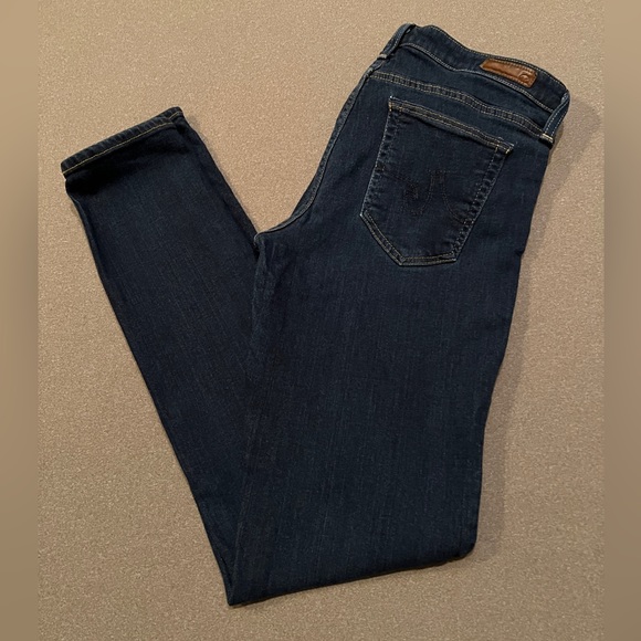 Adriano Goldschmied Dark Blue Full Length Stretch Skinny Jeans - Picture 4 of 11